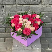 Цветочная композиция из Розы в коробке в Тымовское