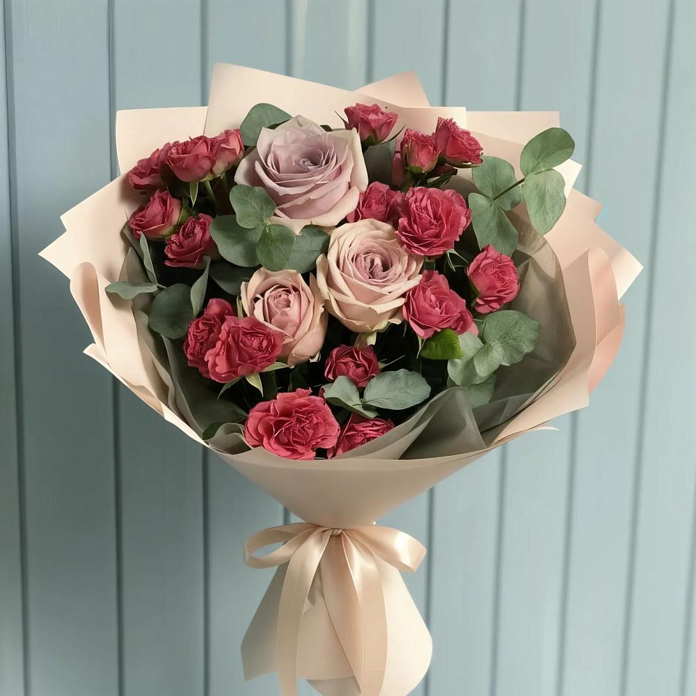 Букет цветов из: Гвоздики и Розы в Тымовское