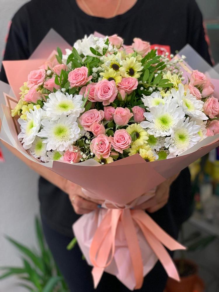 Букет цветов из: Розы и Хризантемы в Тымовское