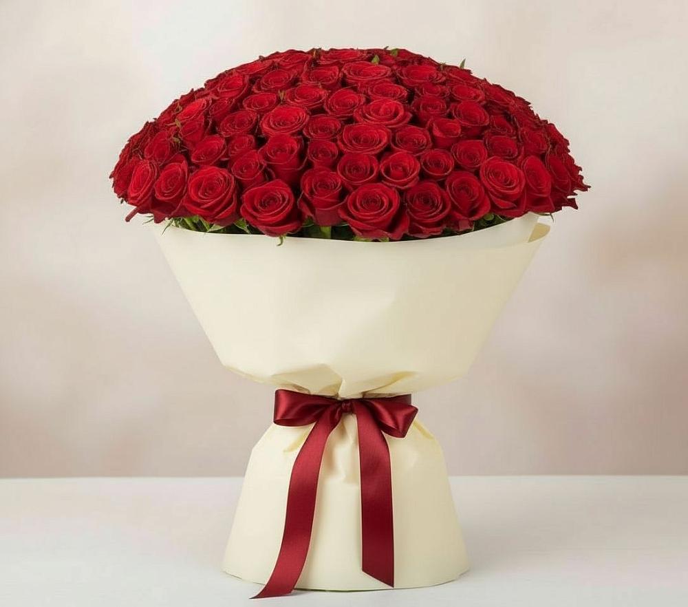 Букет 101 Красная роза Милано в Тымовское