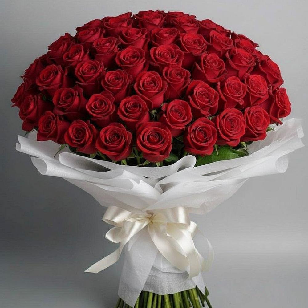 Букет 101 Красная роза Блэк Мэджик в Тымовское