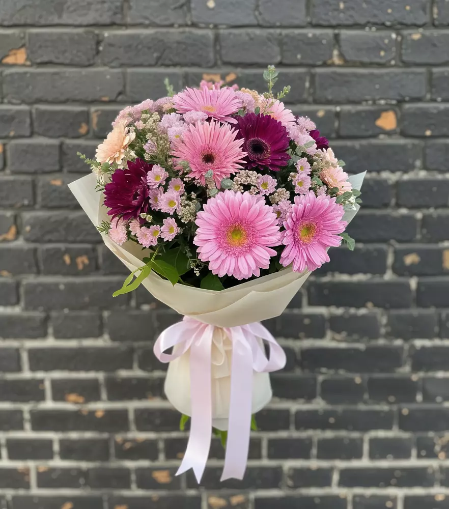 Букет цветов из: Герберы и Хризантемы в Тымовское