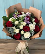 Букет цветов из:  Розы и Альстромерии в Тымовское
