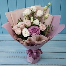 Букет цветов из:  Розы и Лизиантусы в Тымовское