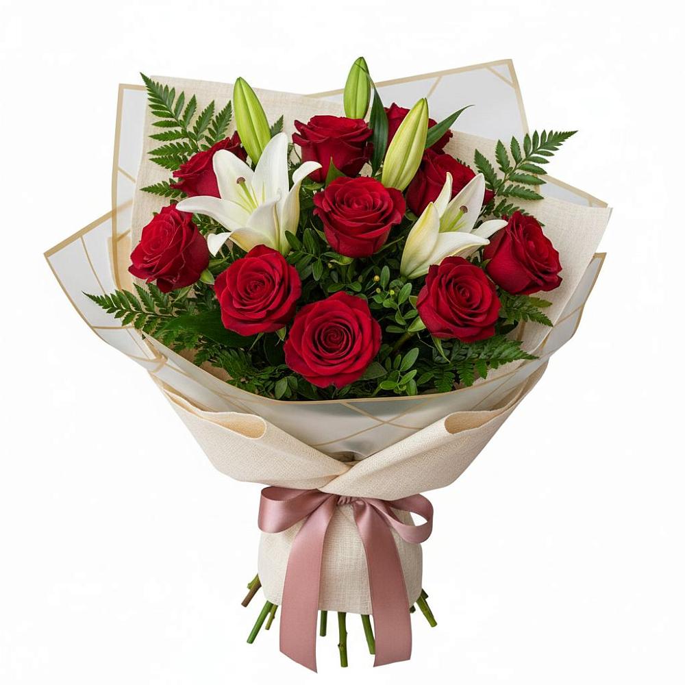 Букет цветов из: Лилии и Розы в Тымовское