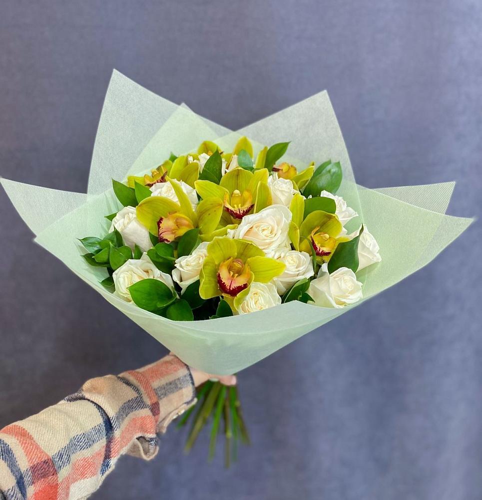 Букет цветов из: Орхидеи и Розы в Тымовское