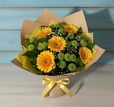 Букет цветов из:  Герберы и Хризантемы в Тымовское