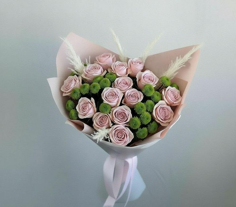 Букет цветов из: Розы и Хризантемы в Тымовское