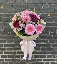 Букет цветов из:  Герберы и Хризантемы в Тымовское