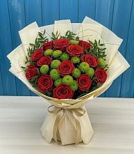 Букет цветов из:  Розы и Хризантемы в Тымовское