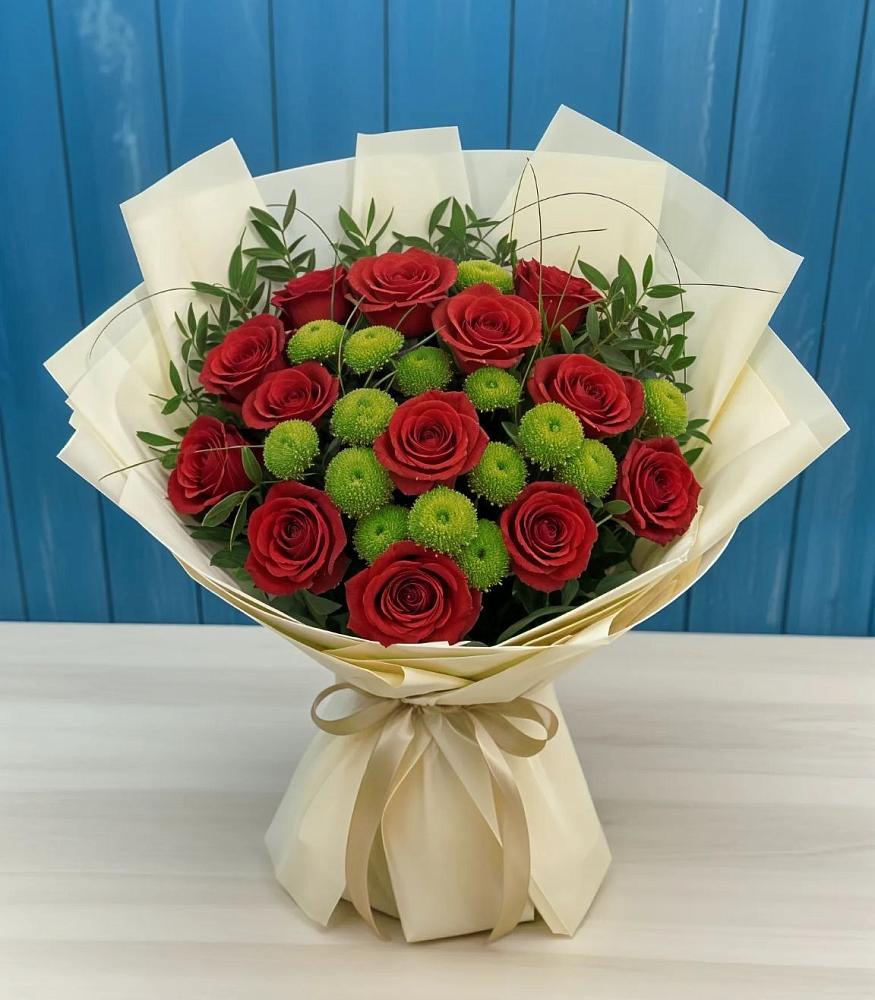 Букет цветов из: Розы и Хризантемы в Тымовское