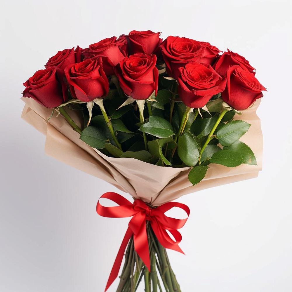 Букет 11 Красных роз Эдлесс Лав в Тымовское