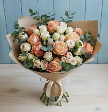 Букет цветов из:  Альстромерии и Розы в Тымовское