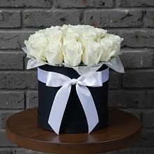 Цветочная композиция из Розы в шляпной коробке в Тымовское